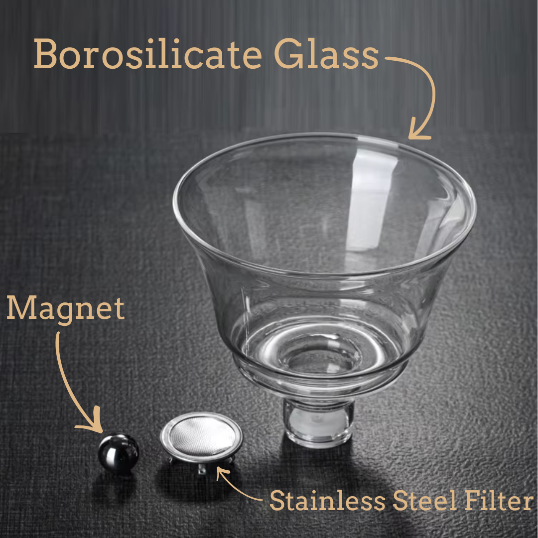 Disassembled glass liner