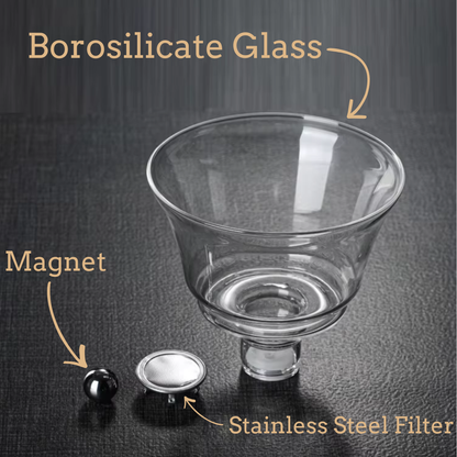 Disassembled glass liner