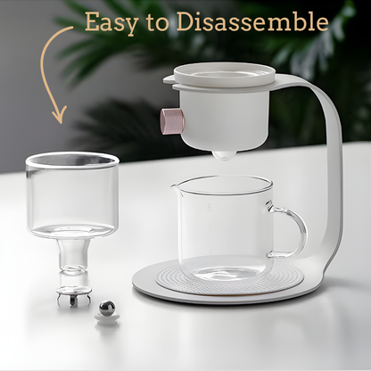 Disassembled Glassence™ Tower Teapot